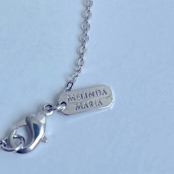 Melinda Maria silver tone hammered circle shell long lanyard layering wrap neck - Picture 2 of 3